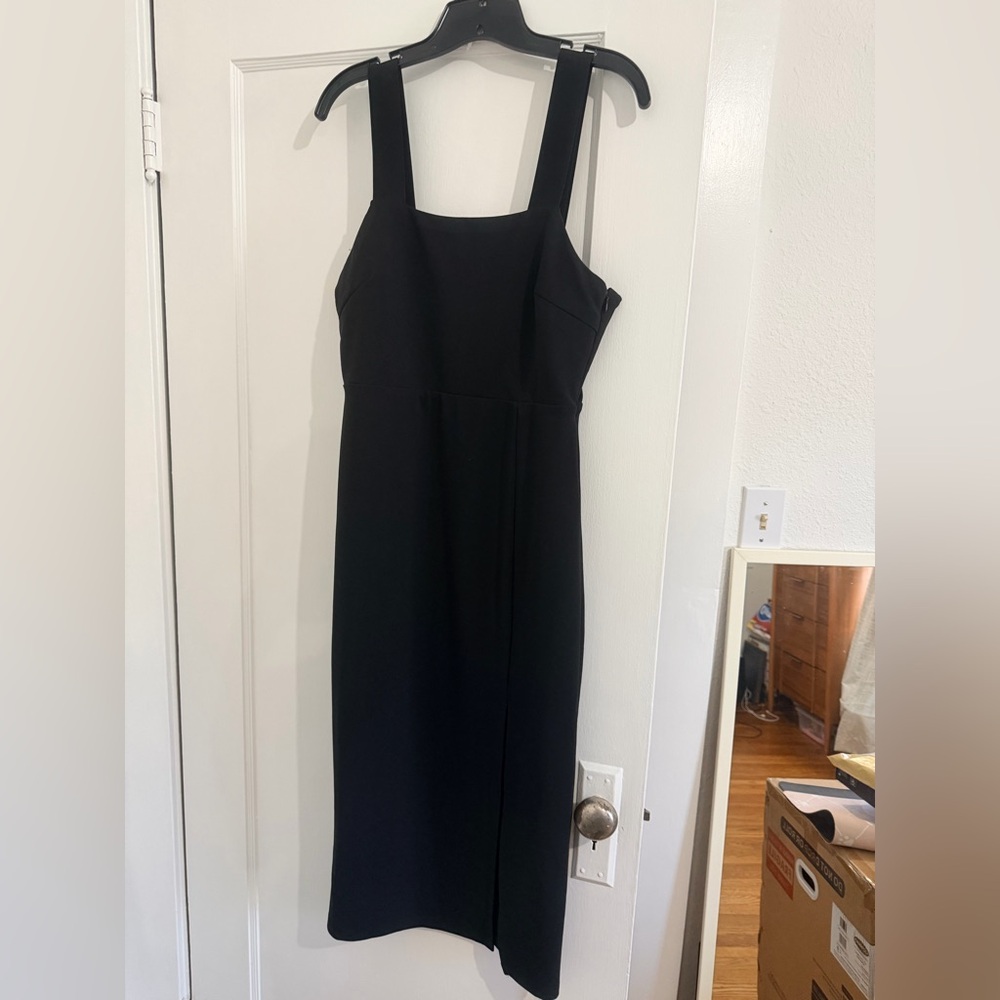 Petal + Pup Black Dress with Straps and Slit